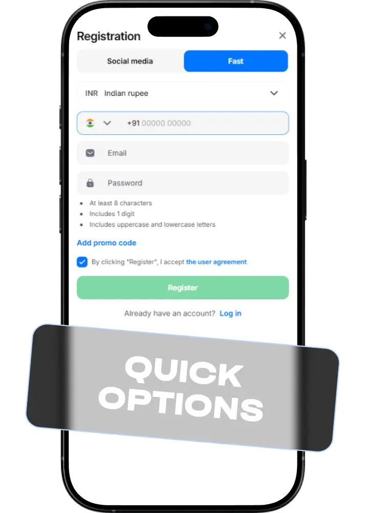 1win India login register