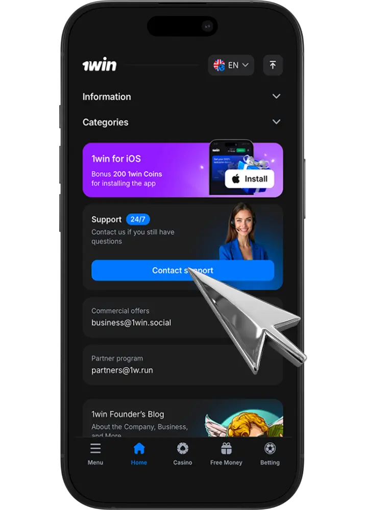 1win customer care number india 24x7